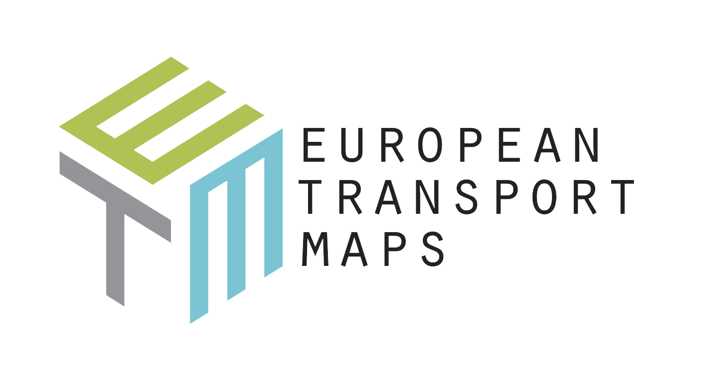 Grafika z logo marki European Transport Maps